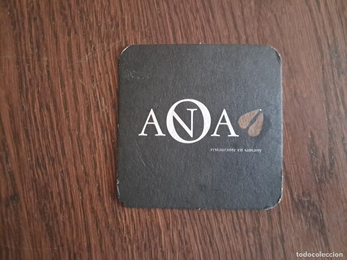 Otros art&iacute;culos de coleccionismo en papel: posavasos de publicidad, restaurante Anoa, Santany&iacute;, Mallorca.