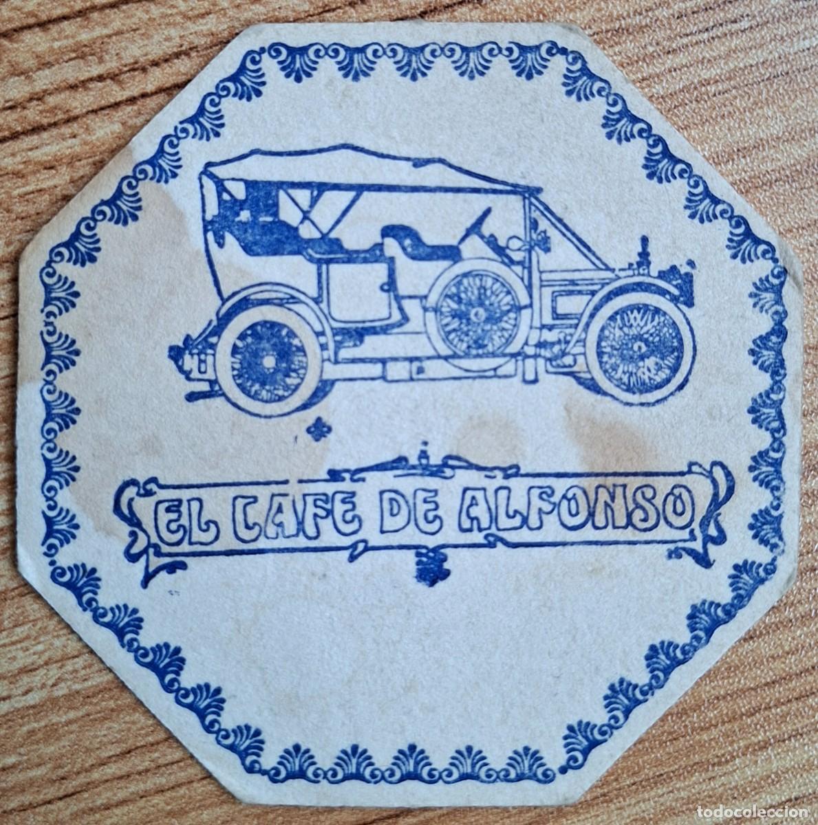 Otros art&iacute;culos de coleccionismo en papel: Posavasos El Caf&eacute; de Alfonso - coche - Oviedo (Asturias)