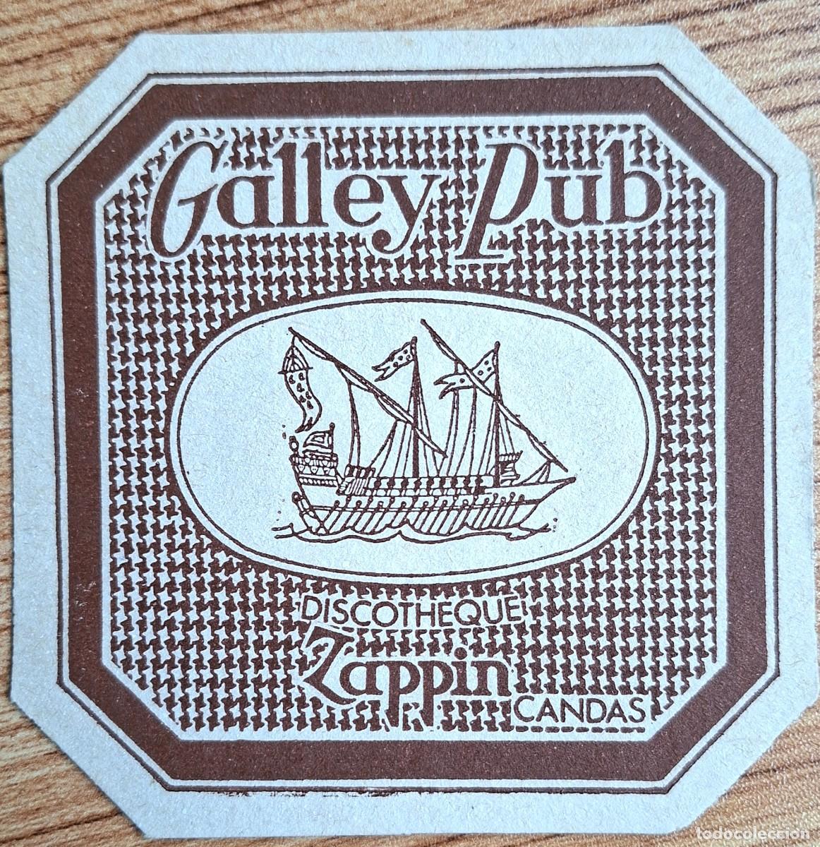 Otros art&iacute;culos de coleccionismo en papel: Posavasos Galley Pub - Discotheque Zappin - Cand&aacute;s (Asturias)