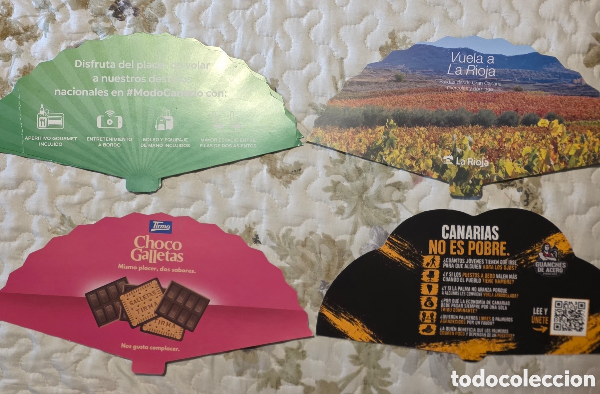 Otros art&iacute;culos de coleccionismo en papel: Lote abanicos de cart&oacute;n
