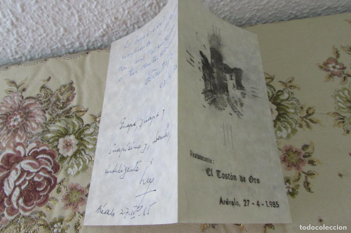 Otros art&iacute;culos de coleccionismo en papel: RESTAURANTE TOSTON DE ORO AREVALO 1985 CENA PRESENTACION LIBRO EMILIO ROMERO TRAGICOMEDIA DE ESPA&Ntilde;A