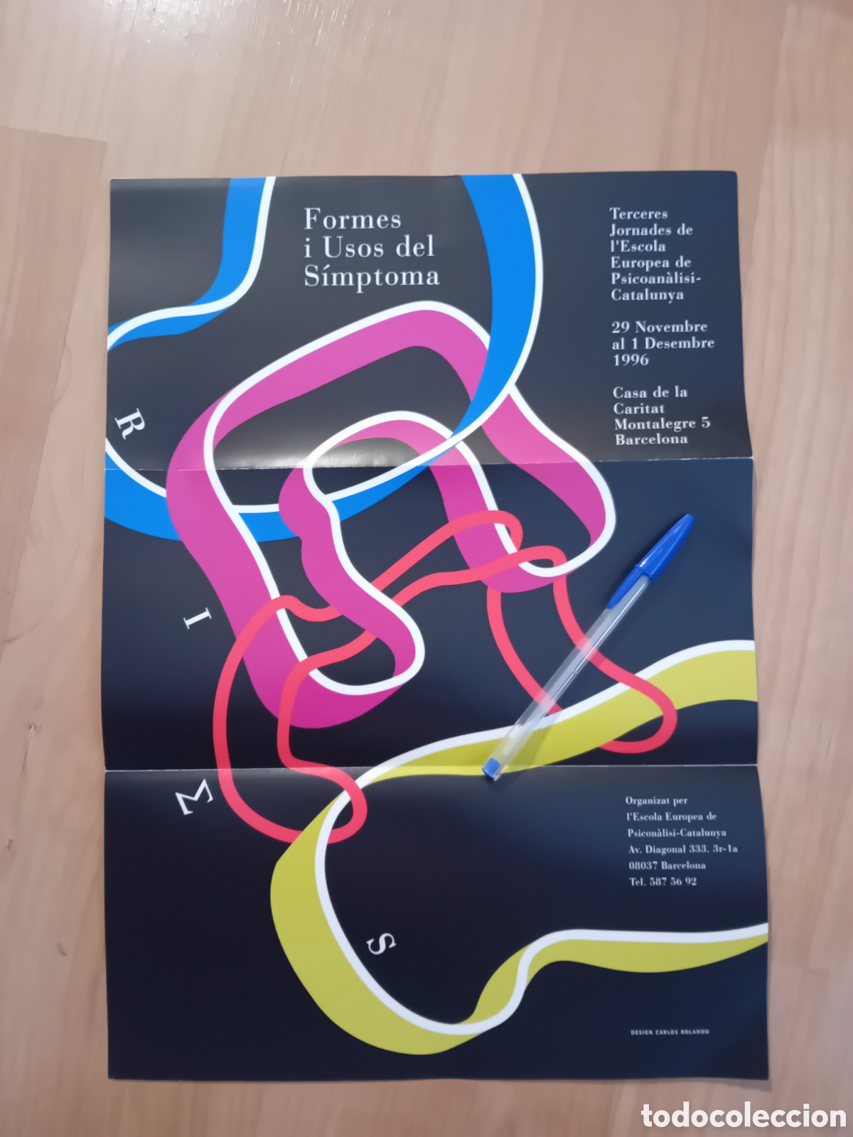 Otros art&iacute;culos de coleccionismo en papel: TRIPTICO FORMAS Y USOS DEL S&Iacute;NTOMA. ESCUELA PSICOAN&Aacute;LISIS. 1996. DISE&Ntilde;ADO POR CARLOS ROLANDO