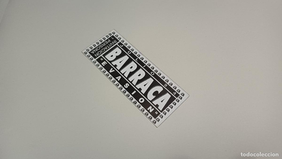 Otros art&iacute;culos de coleccionismo en papel: FLYER ENTRADA INVITACION - DISCOTECA BARRACA VALENCIA