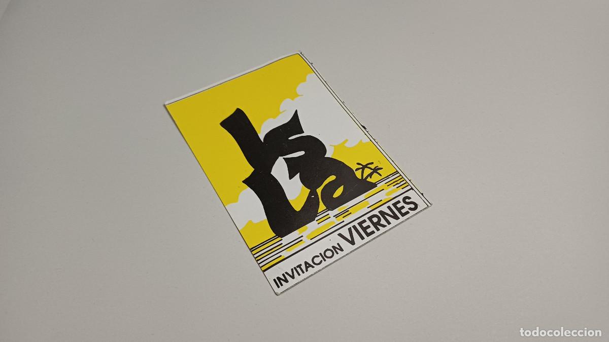 Otros art&iacute;culos de coleccionismo en papel: FLYER ENTRADA INVITACION - DISCOTECA ISLA VALENCIA