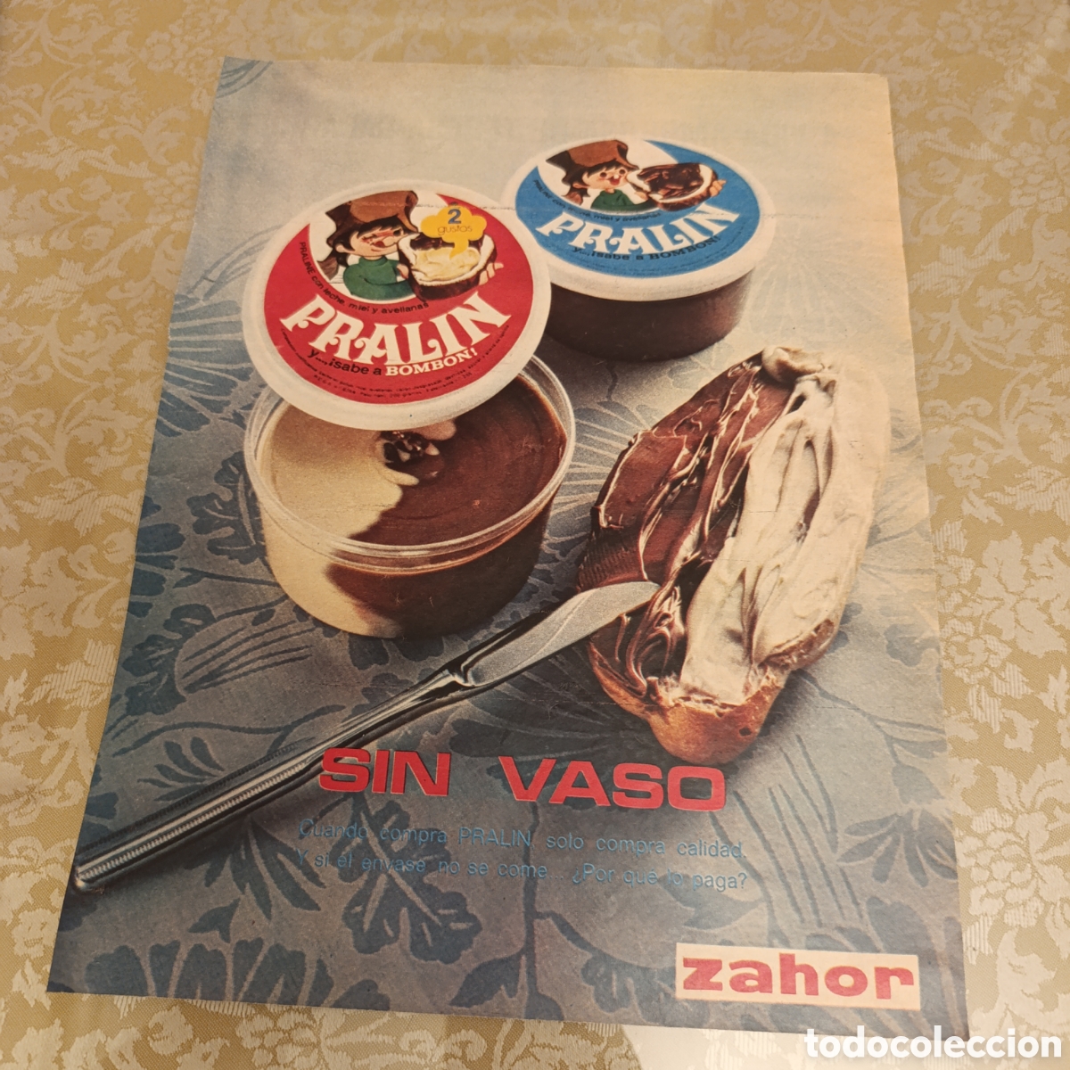 Otros art&iacute;culos de coleccionismo en papel: PRALIN, PUBLICIDAD A&Ntilde;O 1974,GRAN FORMATO