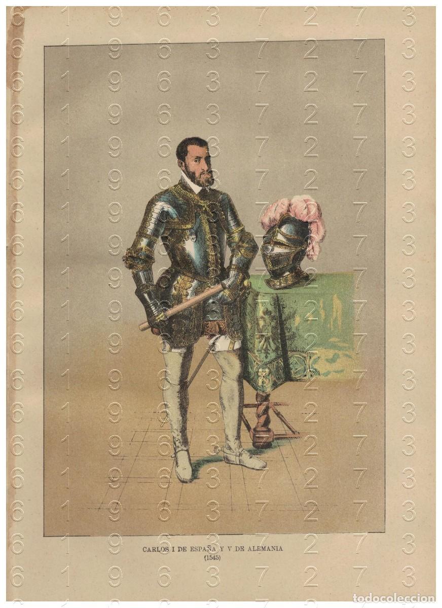 Otros art&iacute;culos de coleccionismo en papel: EMPERADOR CARLOS I DE ESPA&Ntilde;A Y V DE ALEMANIA CROMOLITOGRAFIA 30X20 U78