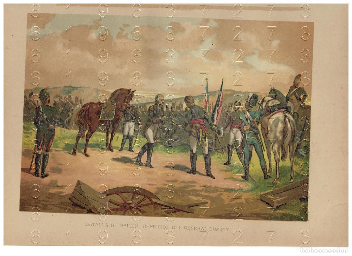 Otros art&iacute;culos de coleccionismo en papel: 1880 BATALLA DE BAILEN CROMOLITOGRAFIA 30X20 U78