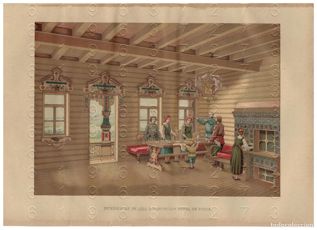 Otros art&iacute;culos de coleccionismo en papel: 1880 RUSIA ISBA CROMOLITOGRAFIA 30X20 U78