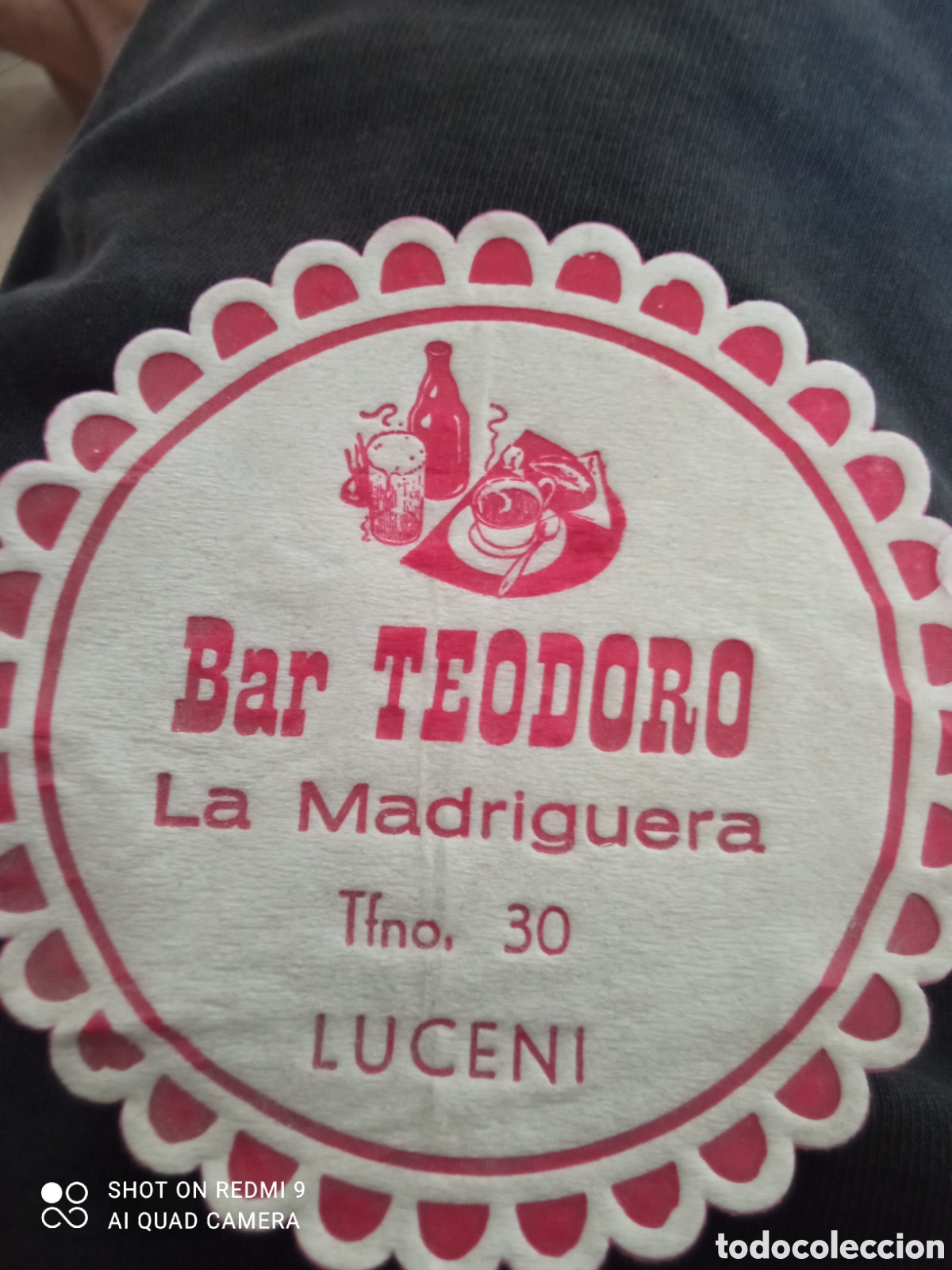 Otros art&iacute;culos de coleccionismo en papel: Bar teodoro la madriguera (Posa vaso A&ntilde;os 50 60)