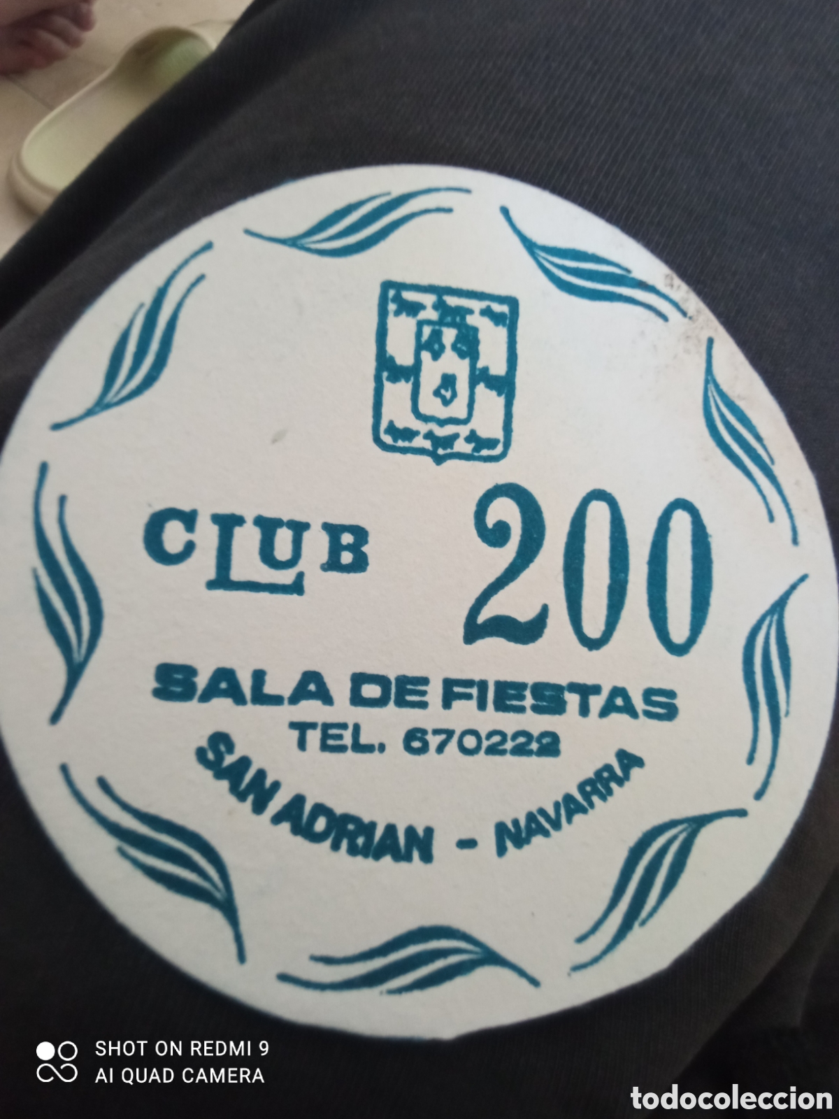 Otros art&iacute;culos de coleccionismo en papel: Club 200 (Posa vaso A&ntilde;os 50 60)