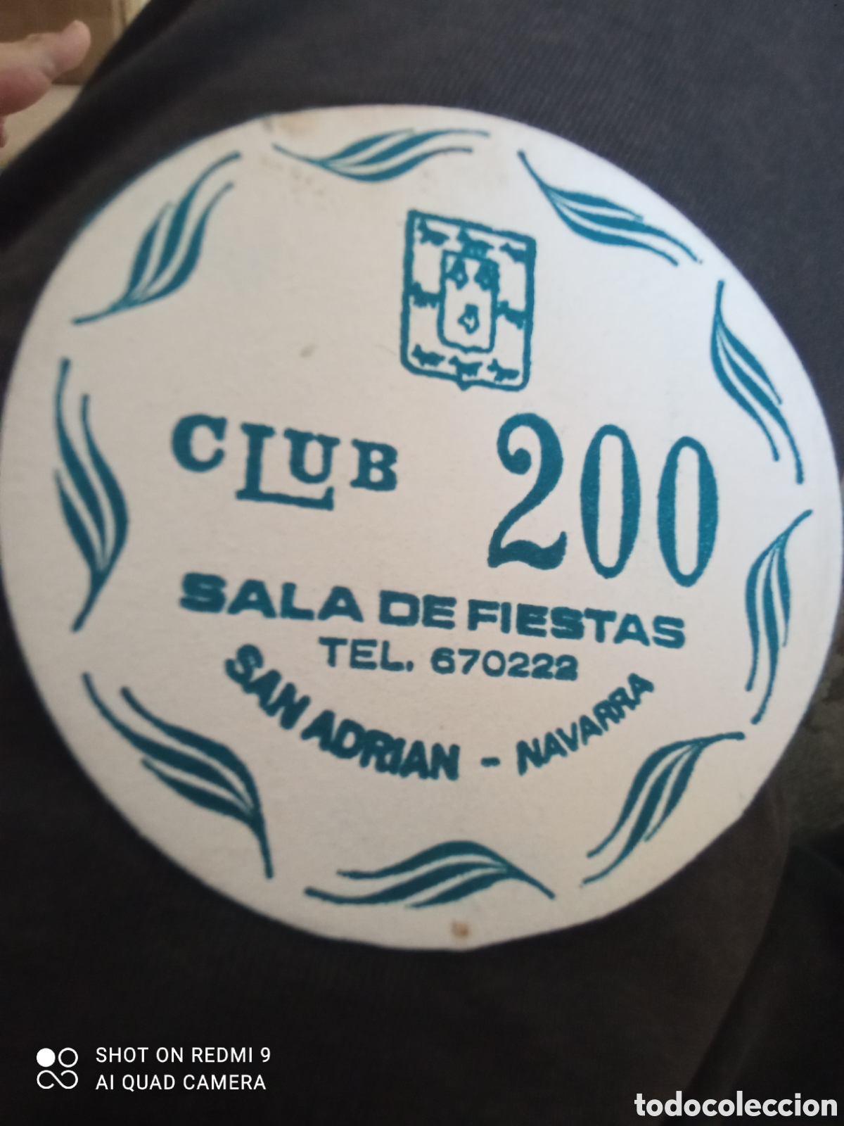 Otros art&iacute;culos de coleccionismo en papel: Club 200 (Posa vaso A&ntilde;os 50 60)