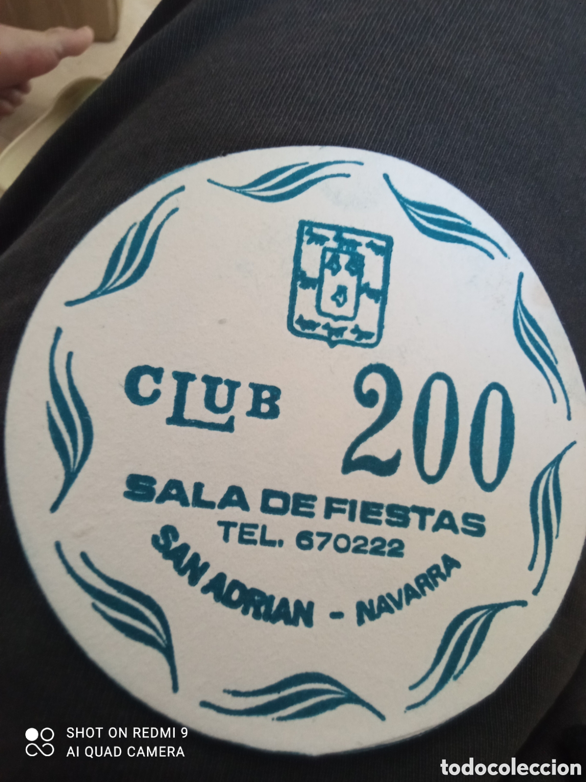 Otros art&iacute;culos de coleccionismo en papel: Club 200 (Posa vaso A&ntilde;os 50 60)