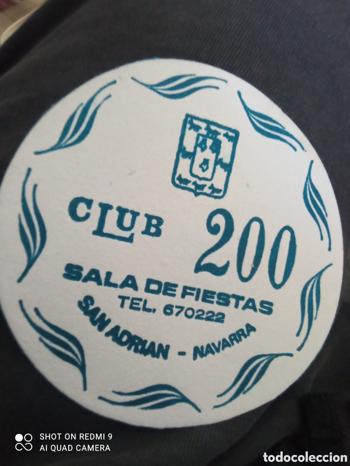 Otros art&iacute;culos de coleccionismo en papel: Club 200 (Posa vaso A&ntilde;os 50 60)