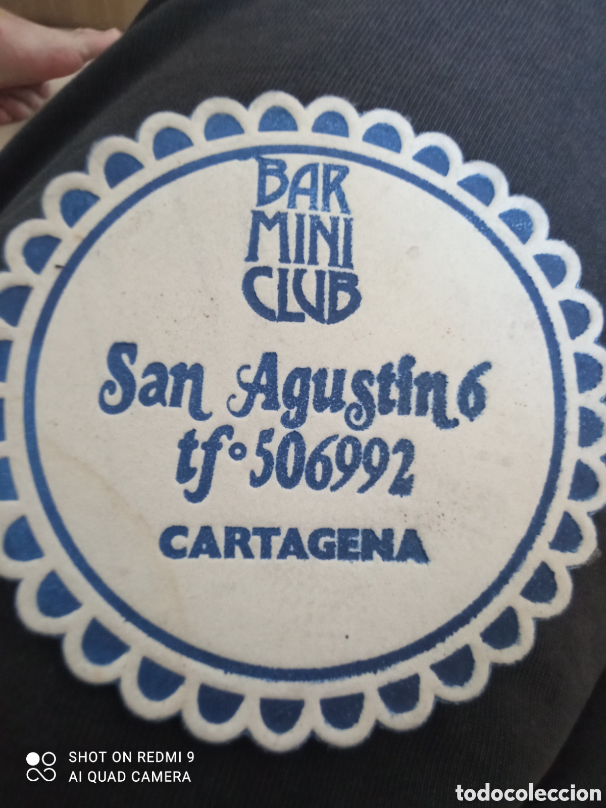 Otros art&iacute;culos de coleccionismo en papel: San Agust&iacute;n (Posa vaso A&ntilde;os 50 60)