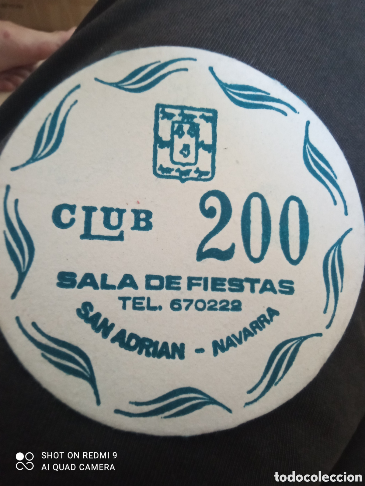 Otros art&iacute;culos de coleccionismo en papel: Club 200 (Posa vasos A&ntilde;os 50 60)