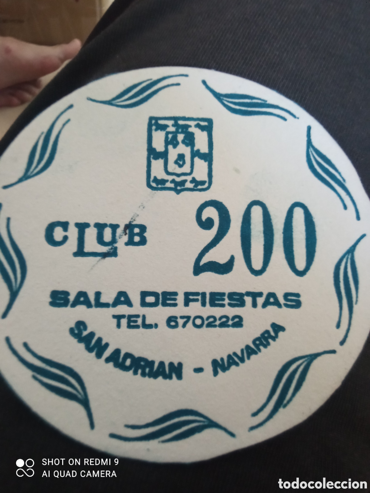 Otros art&iacute;culos de coleccionismo en papel: Club 200 (Posa vasos A&ntilde;os 50 60)