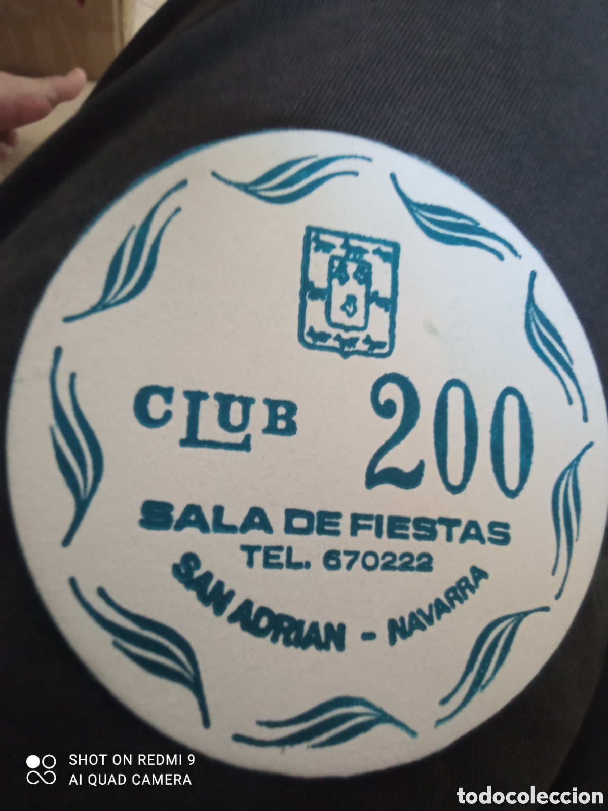 Otros art&iacute;culos de coleccionismo en papel: Club 200 (Posa vasos A&ntilde;os 50 60)