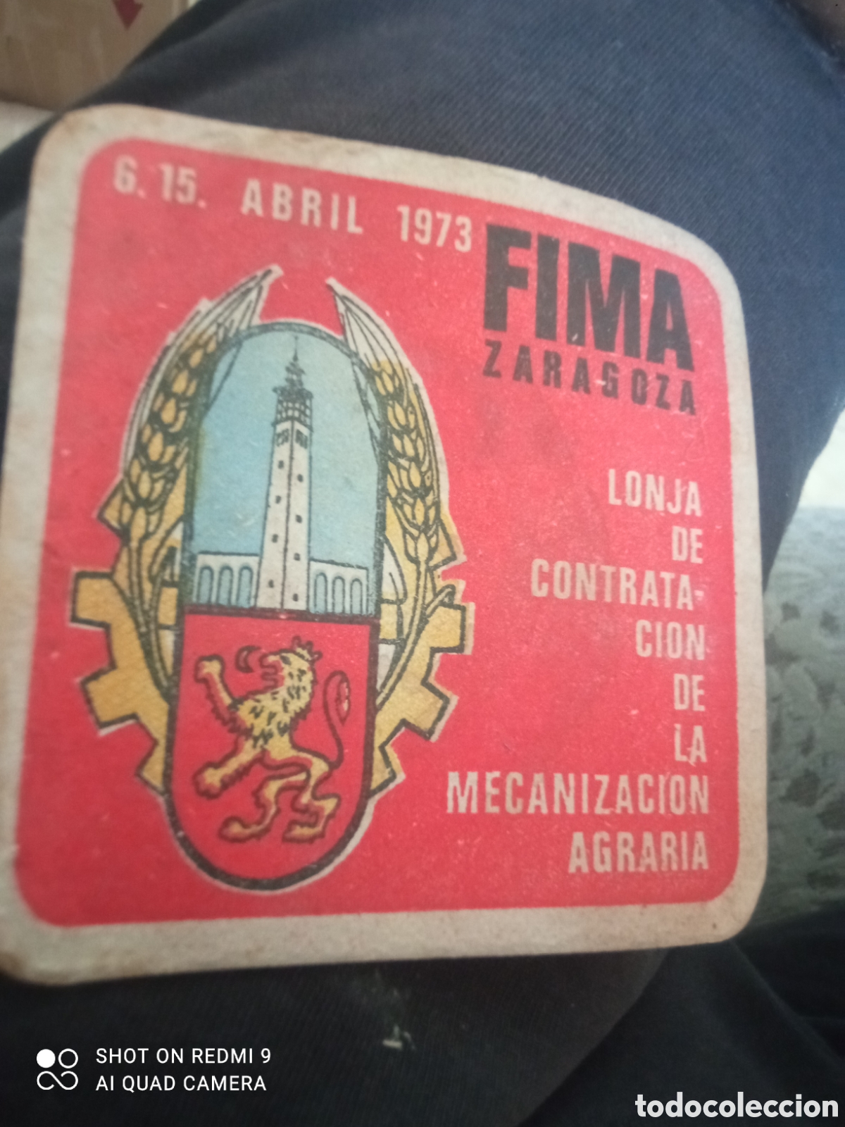 Otros art&iacute;culos de coleccionismo en papel: Firma Zaragoza (Posa vasos A&ntilde;os 50 60)