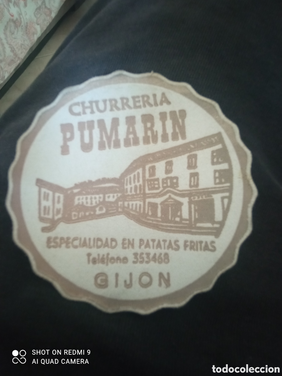 Otros art&iacute;culos de coleccionismo en papel: Churrer&iacute;a pumarin (Posa vasos A&ntilde;os 50 60)