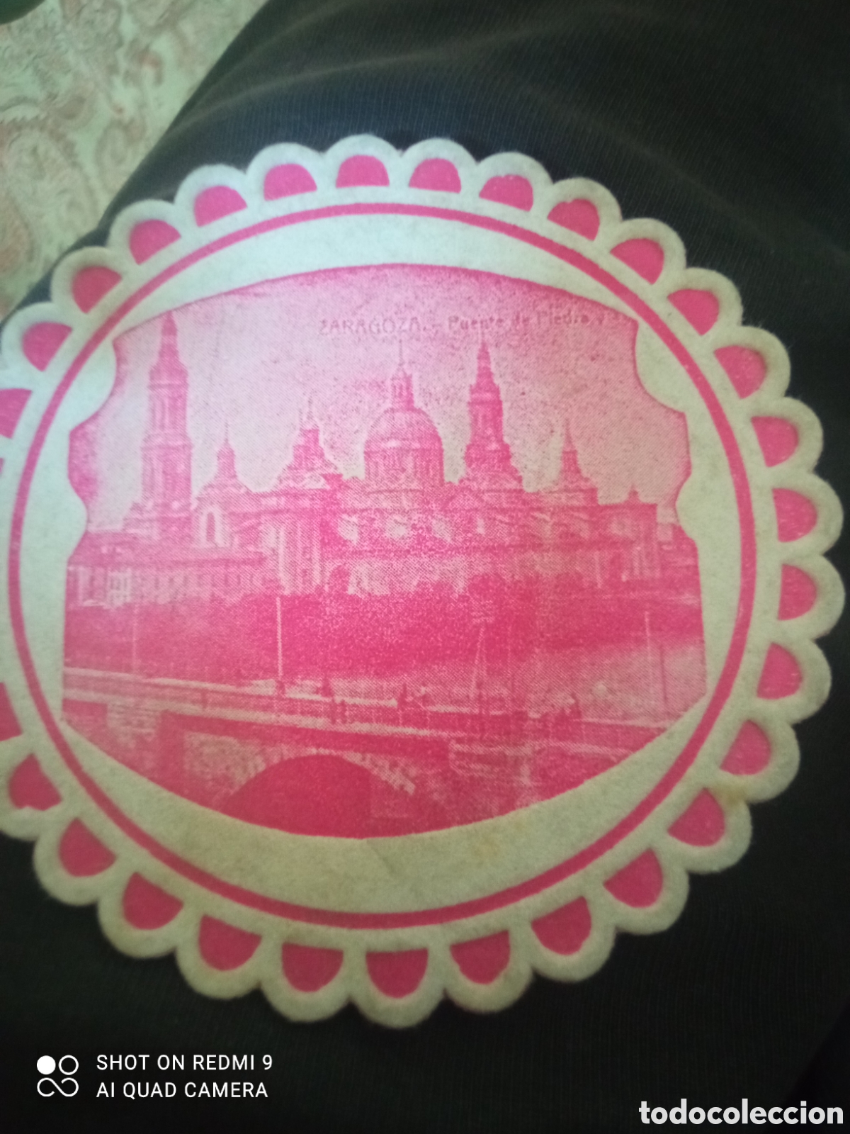 Otros art&iacute;culos de coleccionismo en papel: ZARAGOZA puente de piedra (Posa vasos A&ntilde;os 50 60)