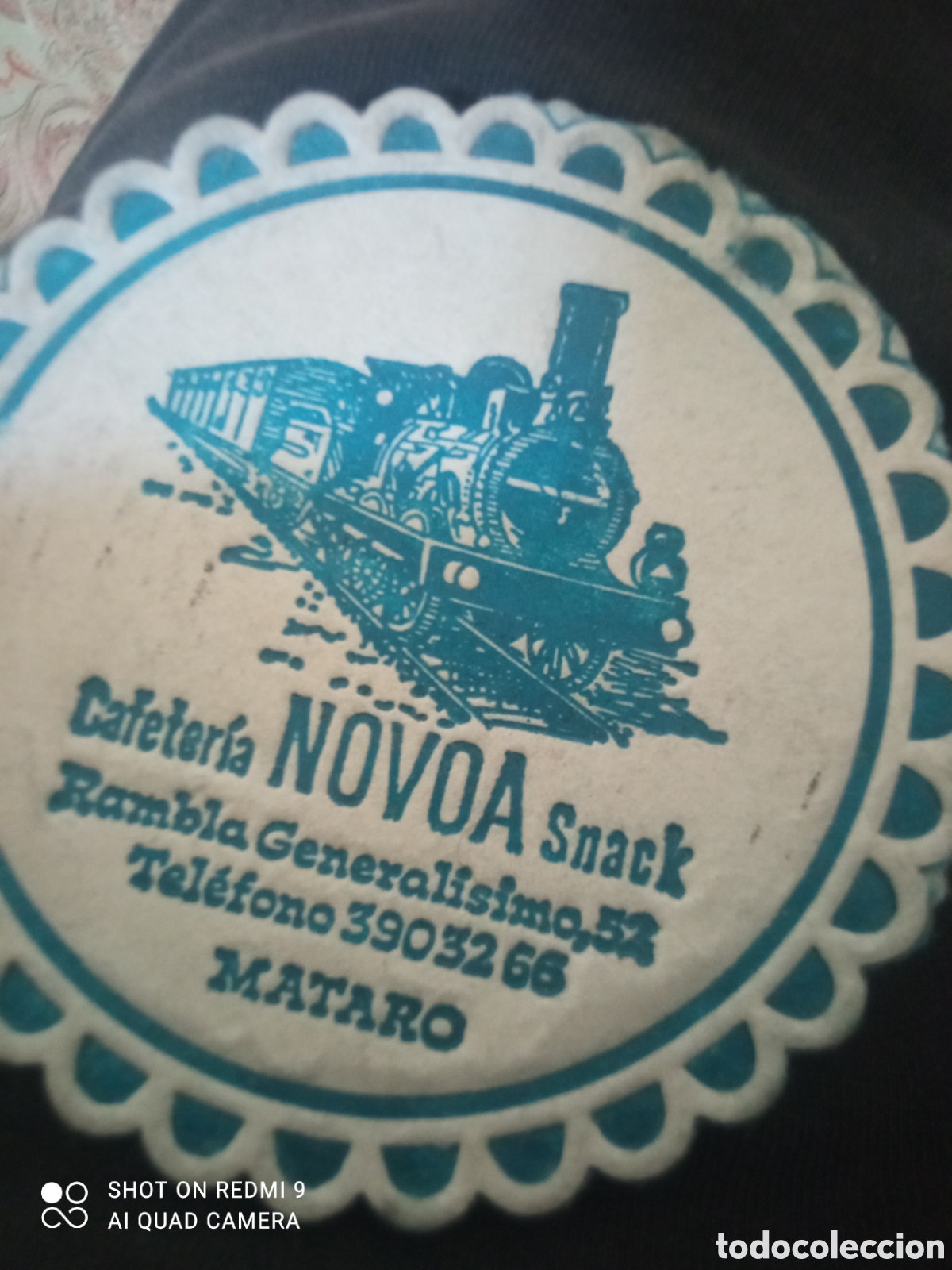 Otros art&iacute;culos de coleccionismo en papel: Cafeter&iacute;a novoa (Posa vasos A&ntilde;os 50 60)