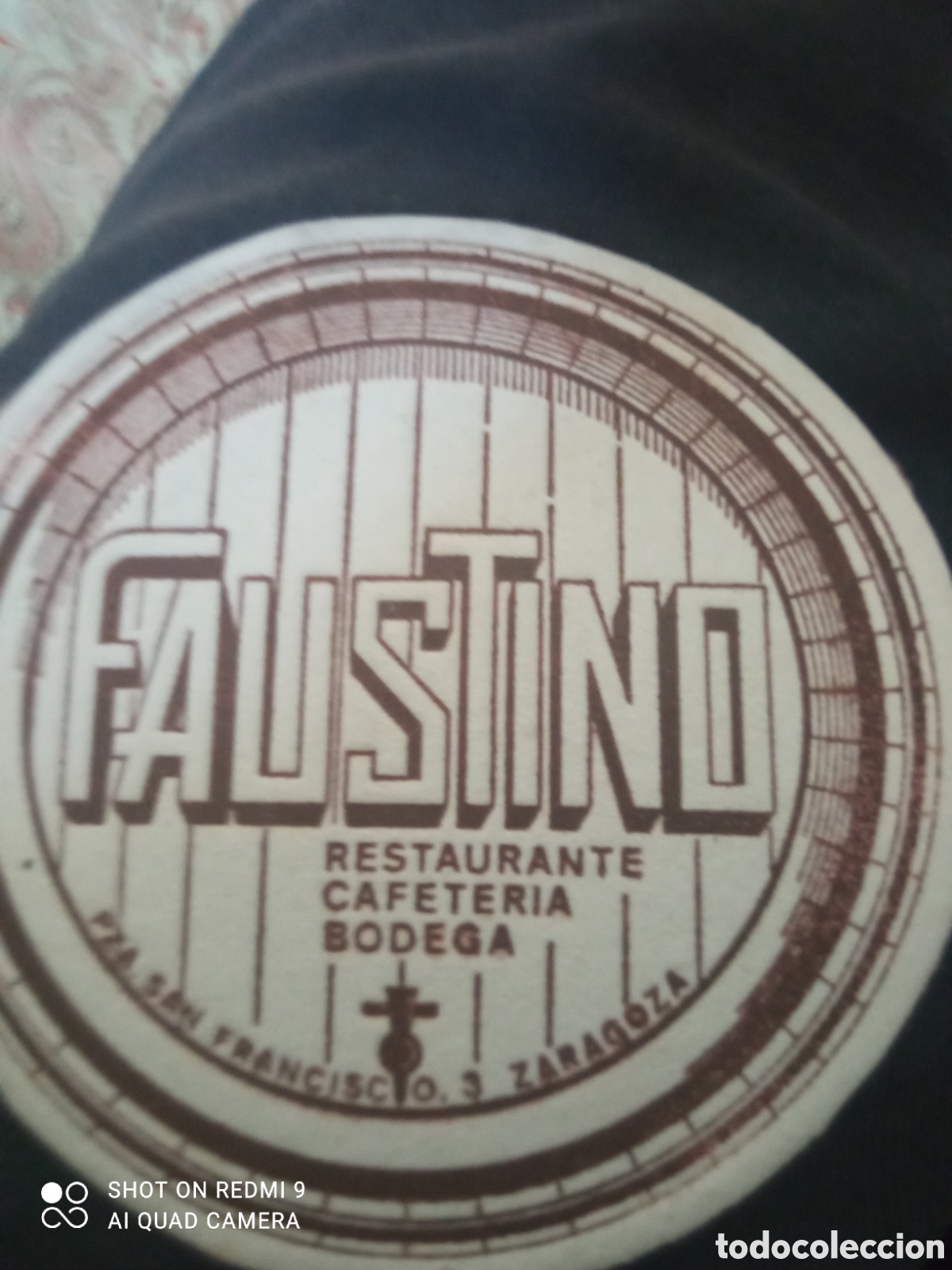 Otros art&iacute;culos de coleccionismo en papel: Faustino (Posa vasos A&ntilde;os 50 60)