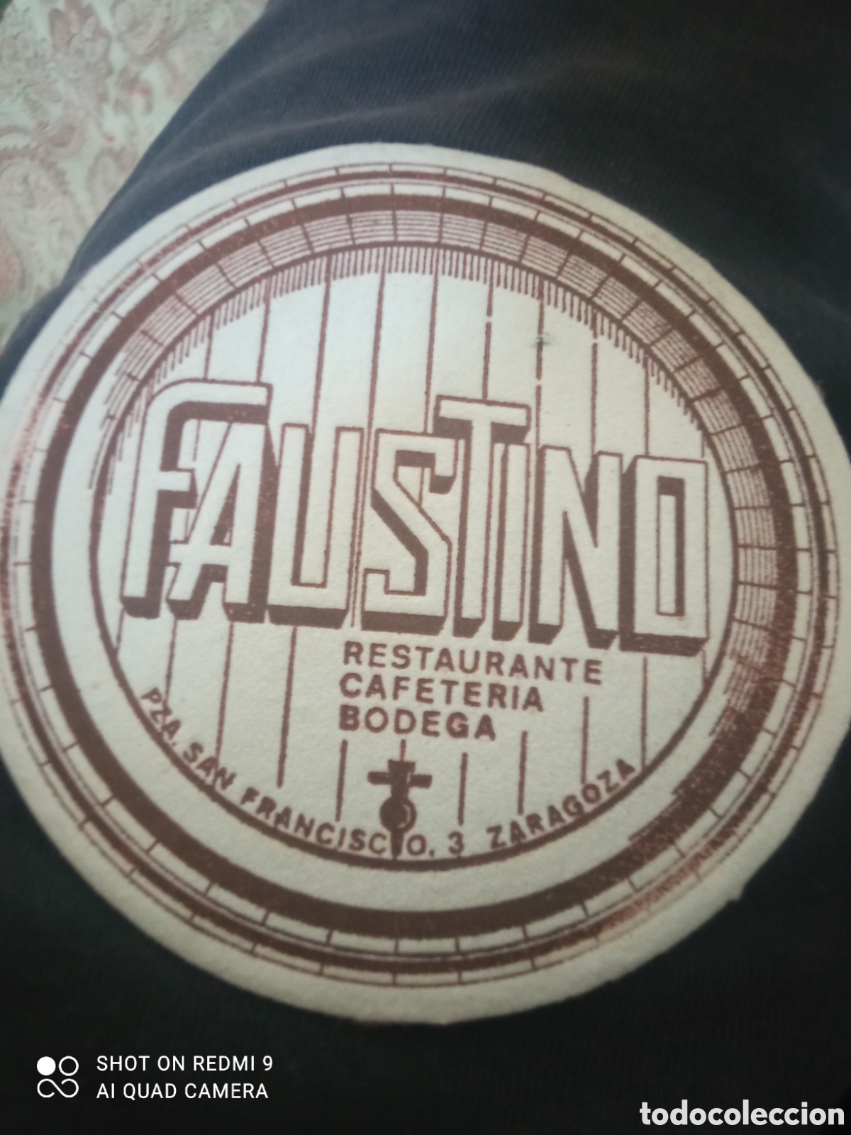 Otros art&iacute;culos de coleccionismo en papel: Faustino (Posa vasos A&ntilde;os 50 60)