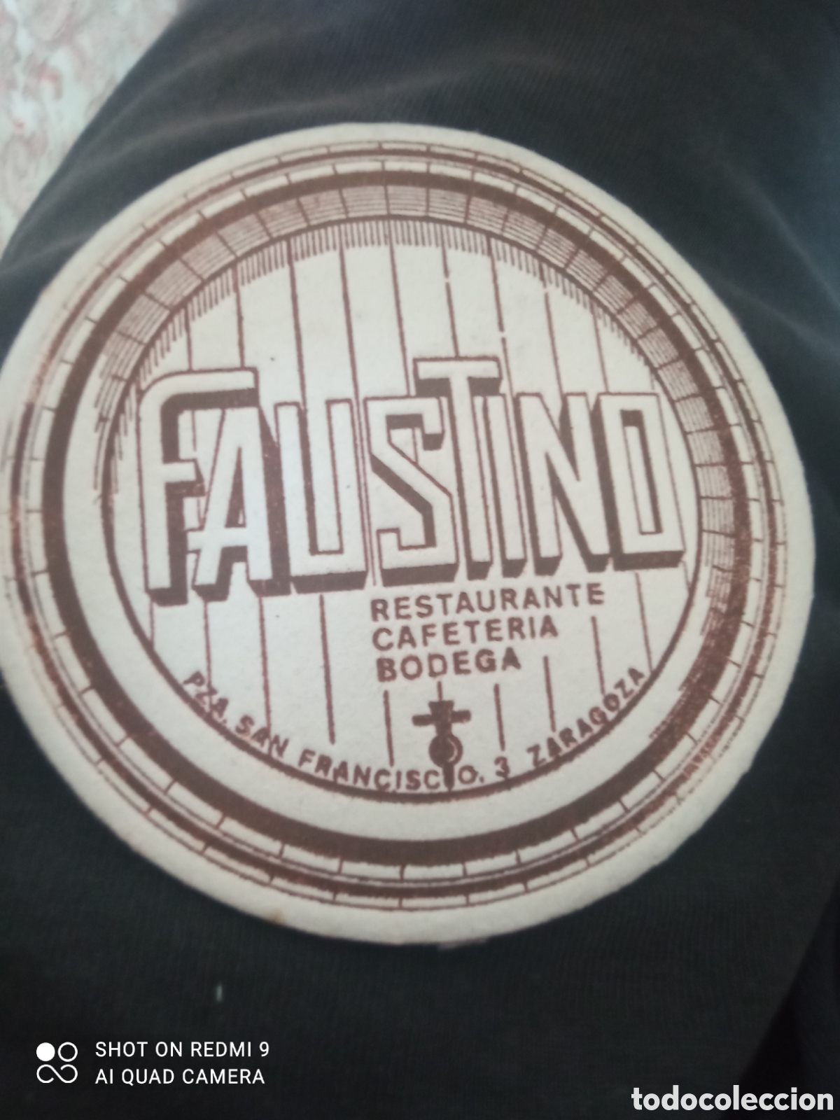 Otros art&iacute;culos de coleccionismo en papel: Faustino (Posa vasos A&ntilde;os 50 60)