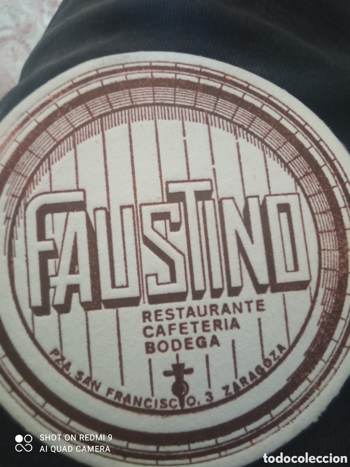 Otros art&iacute;culos de coleccionismo en papel: Faustino (Posa vasos A&ntilde;os 50 60)