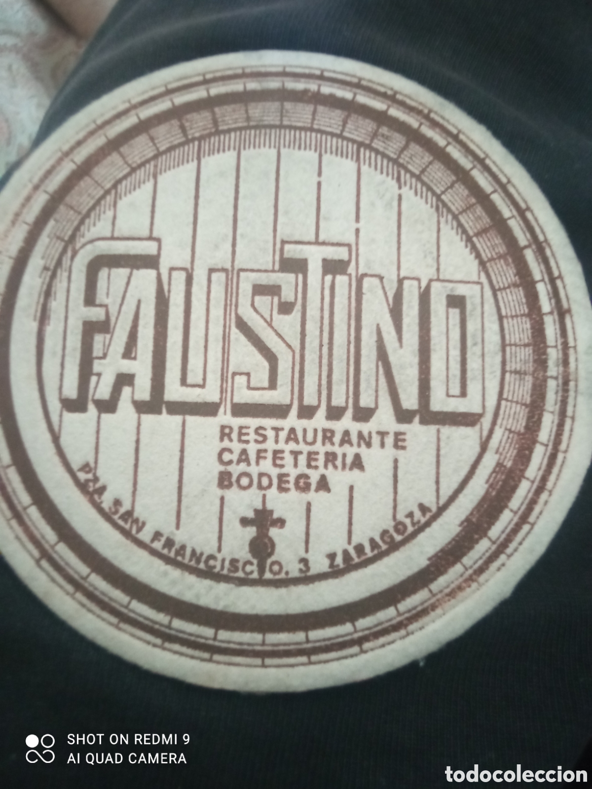 Otros art&iacute;culos de coleccionismo en papel: Faustino (Posa vasos A&ntilde;os 50 60)