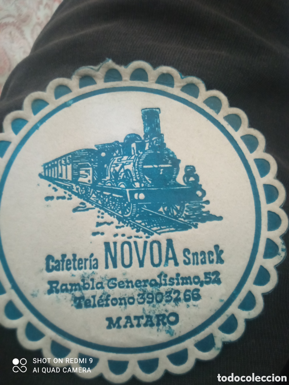 Otros art&iacute;culos de coleccionismo en papel: Cafeter&iacute;a novoa (Posa vasos A&ntilde;os 50 60)