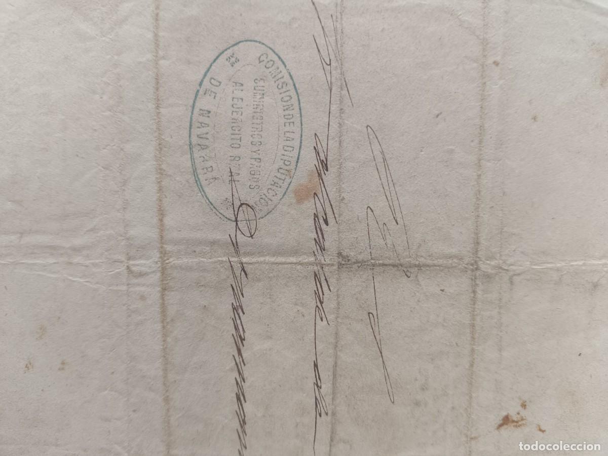 Otros art&iacute;culos de coleccionismo en papel: Lote 4 docum.Guerras carlistas carta recibos carlismo Navarra Estella 1875-1876 franquicia carlista