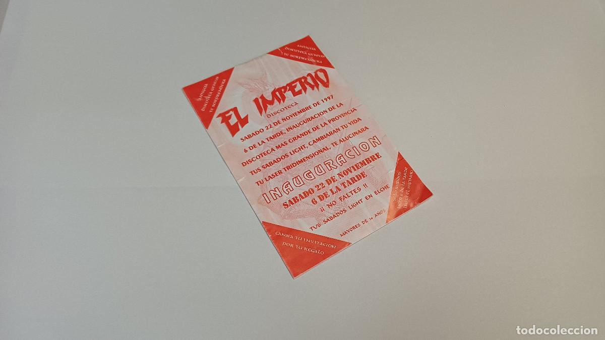 Otros art&iacute;culos de coleccionismo en papel: FLYER ENTRADA INVITACION - DISCOTECA EL IMPERIO
