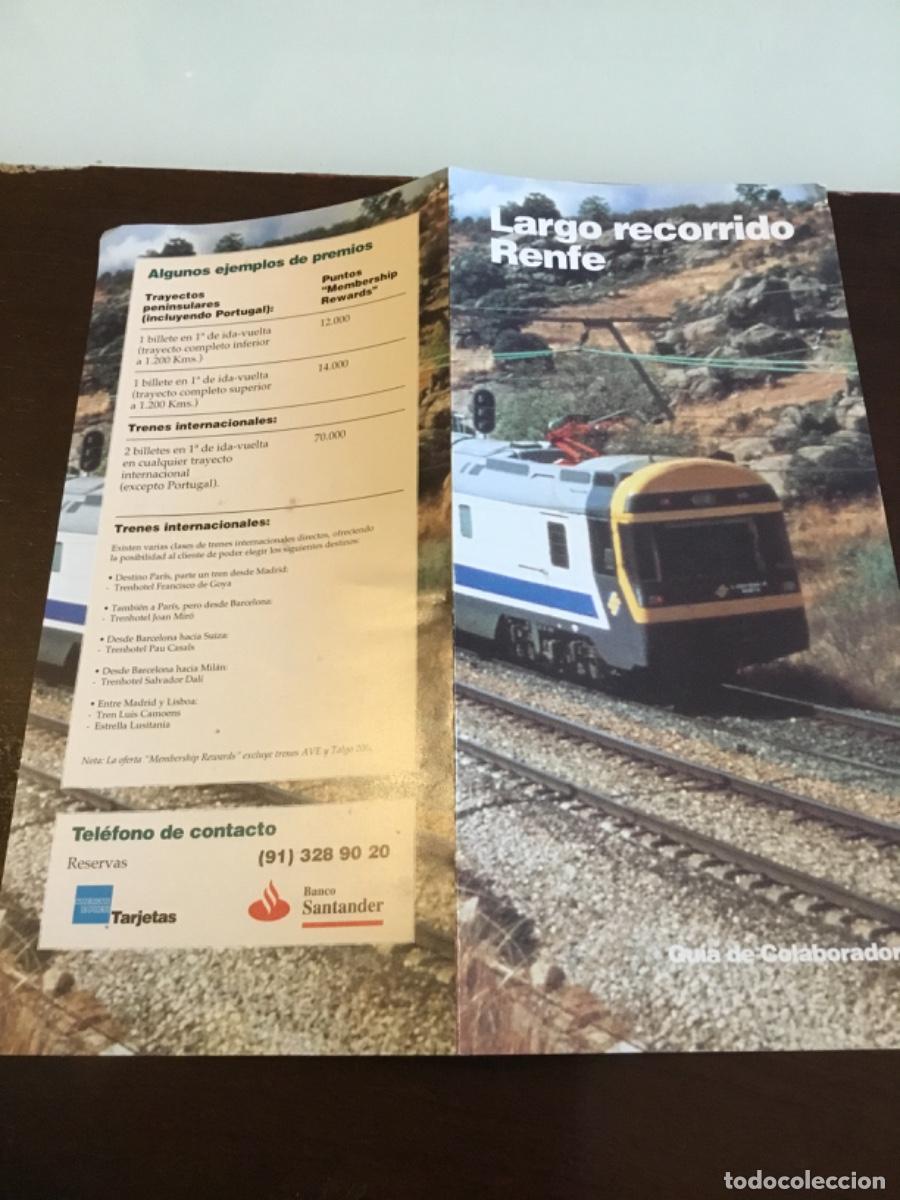 Otros art&iacute;culos de coleccionismo en papel: Tren renfe largo recorrido,publicidad