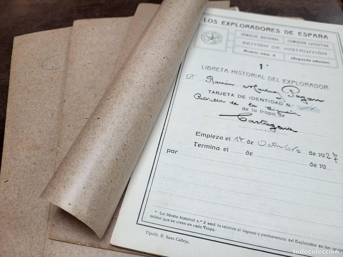 Otros art&iacute;culos de coleccionismo en papel: LIBRETA HISTORIAL BOY SCOUTS EXPLORADORES TROPA CARTAGENA MURCIA 1927 PATRULLA CIG&Uuml;E&Ntilde;A