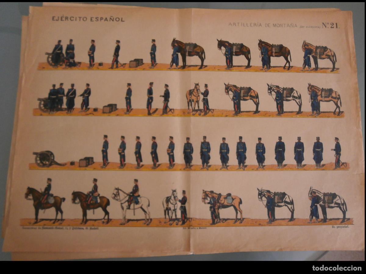 Otros art&iacute;culos de coleccionismo en papel: Ej&eacute;rcito Espa&ntilde;ol. Artilleria de Monta&ntilde;a(De ejercicis). N&ordm; 21