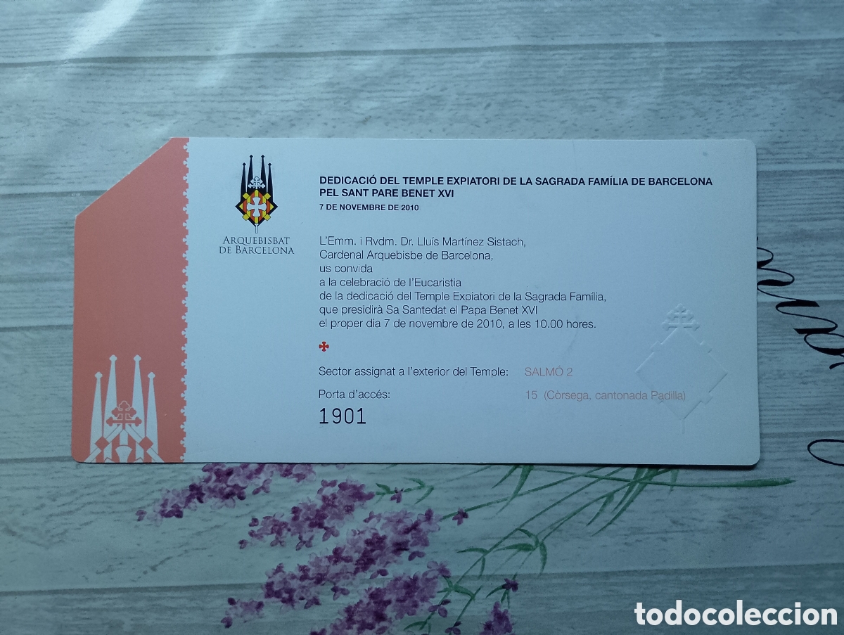 Otros art&iacute;culos de coleccionismo en papel: Entrada al Templo de la Sagrada Familia