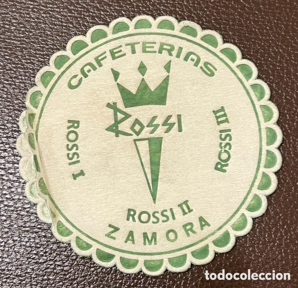 Otros art&iacute;culos de coleccionismo en papel: Posavasos. Cafeter&iacute;as ROSSI. Zamora. A&ntilde;os 70.