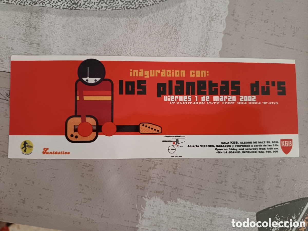 Otros art&iacute;culos de coleccionismo en papel: LOS PLANETAS DJ FLYER DE KGB BARCELONA. PRECIOSO FLYER