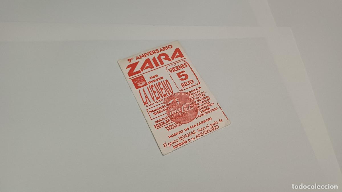 Otros art&iacute;culos de coleccionismo en papel: FLYER ENTRADA INVITACION - DISCOTECA ZAIRA