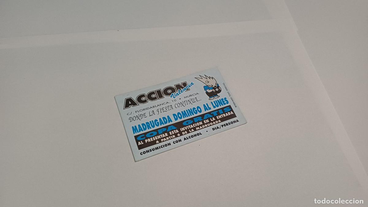 Otros art&iacute;culos de coleccionismo en papel: FLYER ENTRADA INVITACION - DISCOTECA ACCION VALENCIA