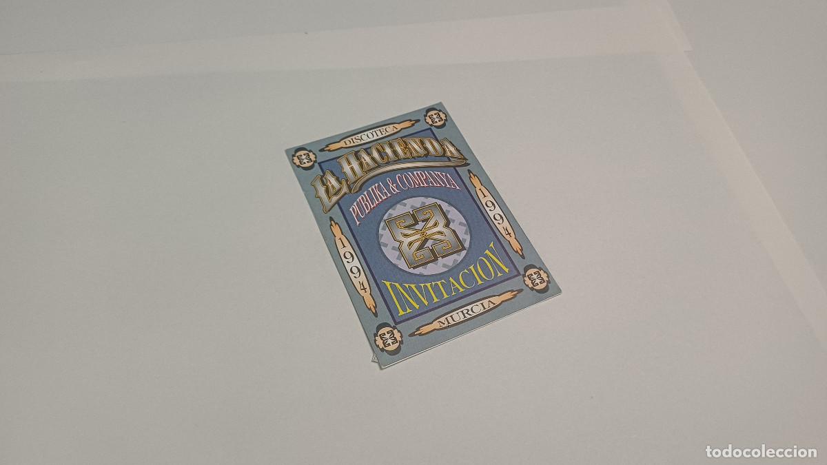 Otros art&iacute;culos de coleccionismo en papel: FLYER ENTRADA INVITACION - DISCOTECA LA HACIENDA