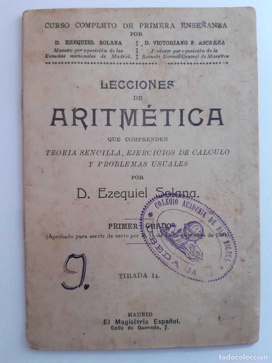 Paper Collecting Others: LECCIONES DE ARITMETICA TEORIA SENCILLA EZEQUIEL SOLANA VICTORIANO ASCARZA PRIMER GRADO MAGISTERIO