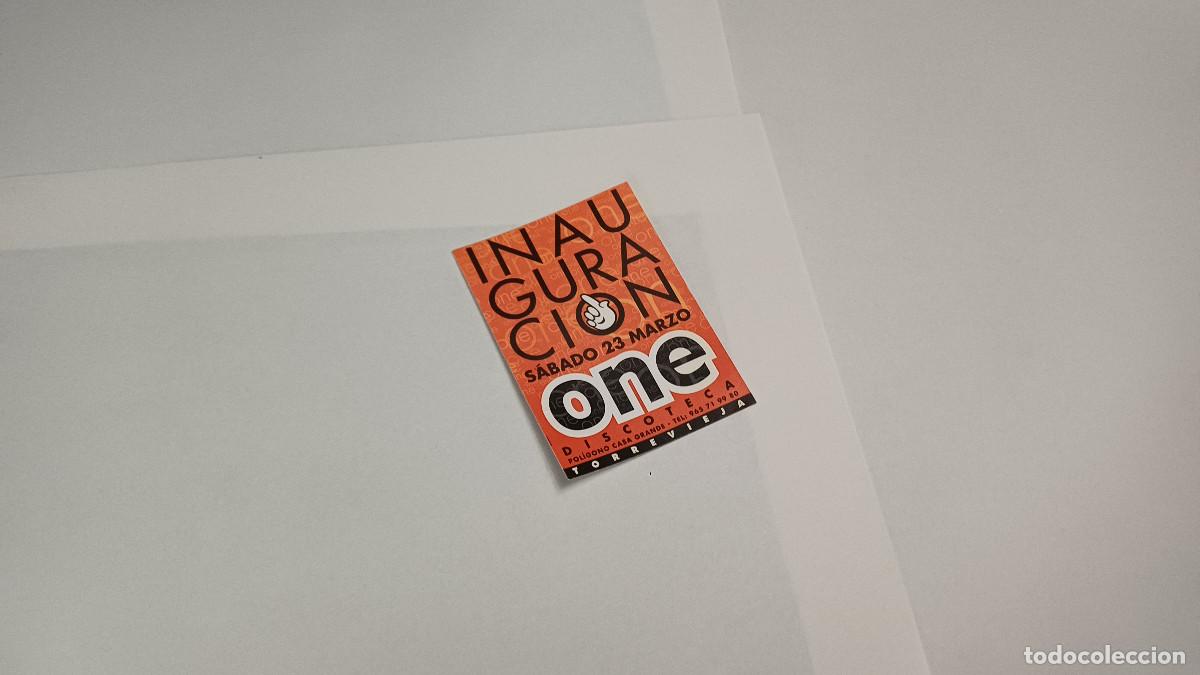 Otros art&iacute;culos de coleccionismo en papel: FLYER ENTRADA INVITACION - DISCOTECA ONE