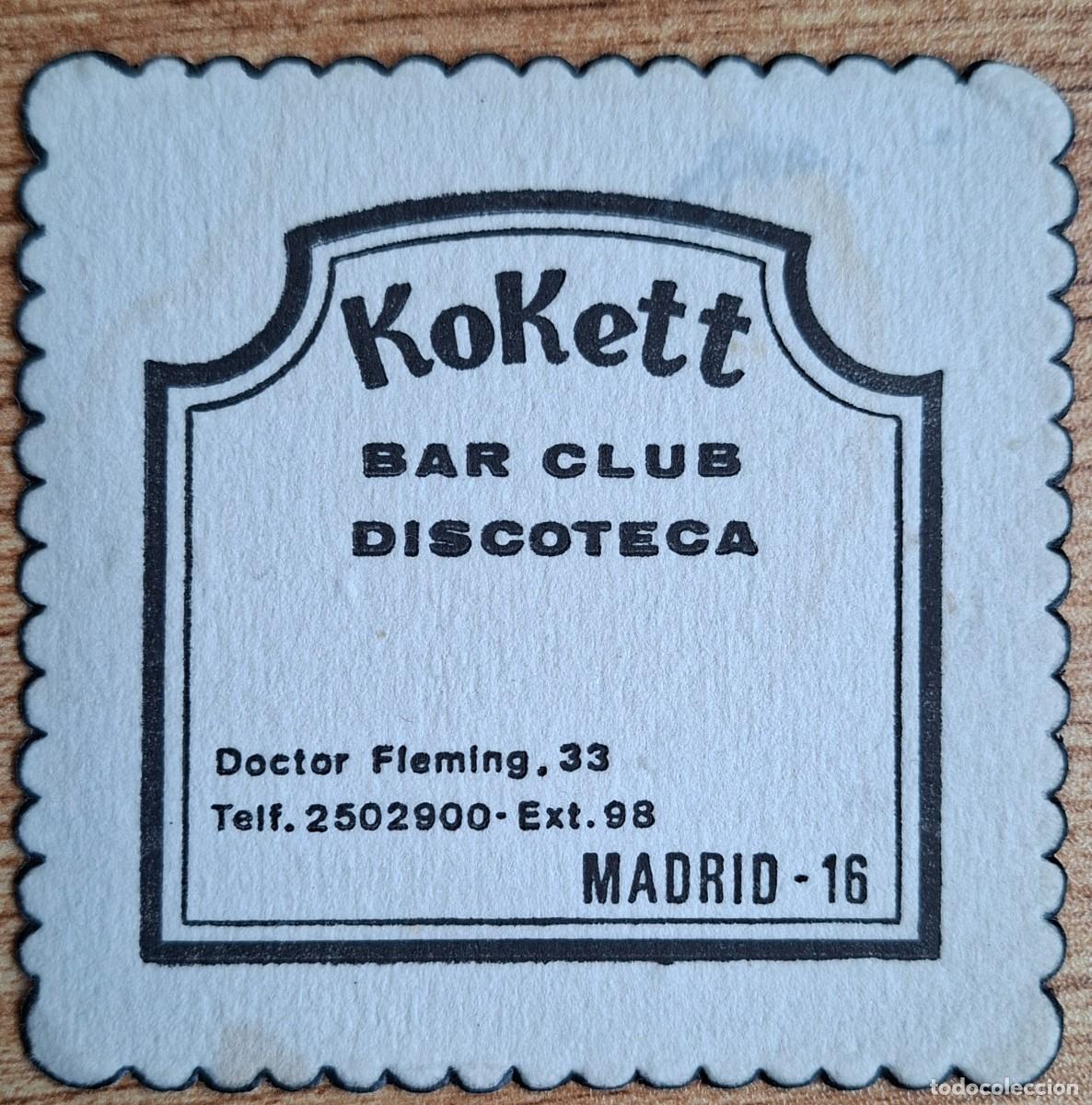 Otros art&iacute;culos de coleccionismo en papel: Posavasos Bar Club Discoteca Kokett - Madrid