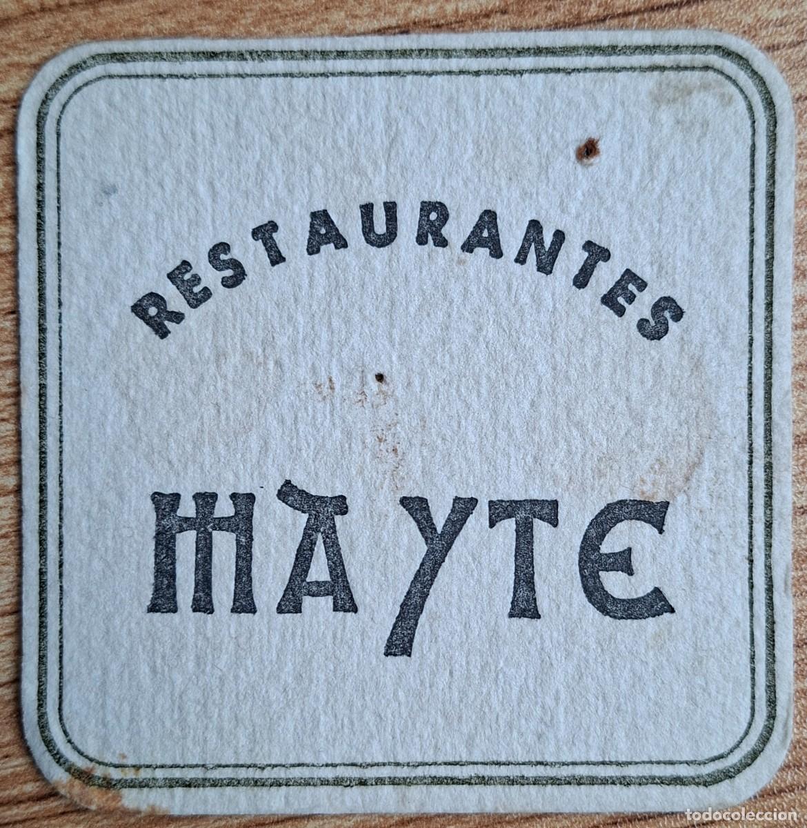 Otros art&iacute;culos de coleccionismo en papel: Posavasos Restuarantes Mayte - Madrid