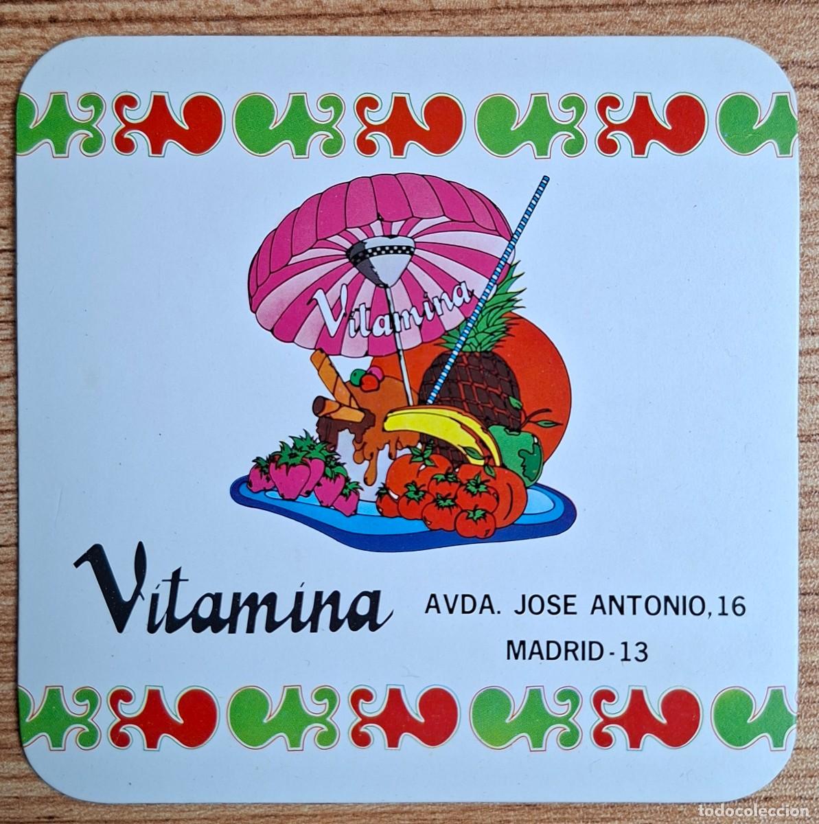 Otros art&iacute;culos de coleccionismo en papel: Posavasos Restuarante Bar Vitamina - Madrid