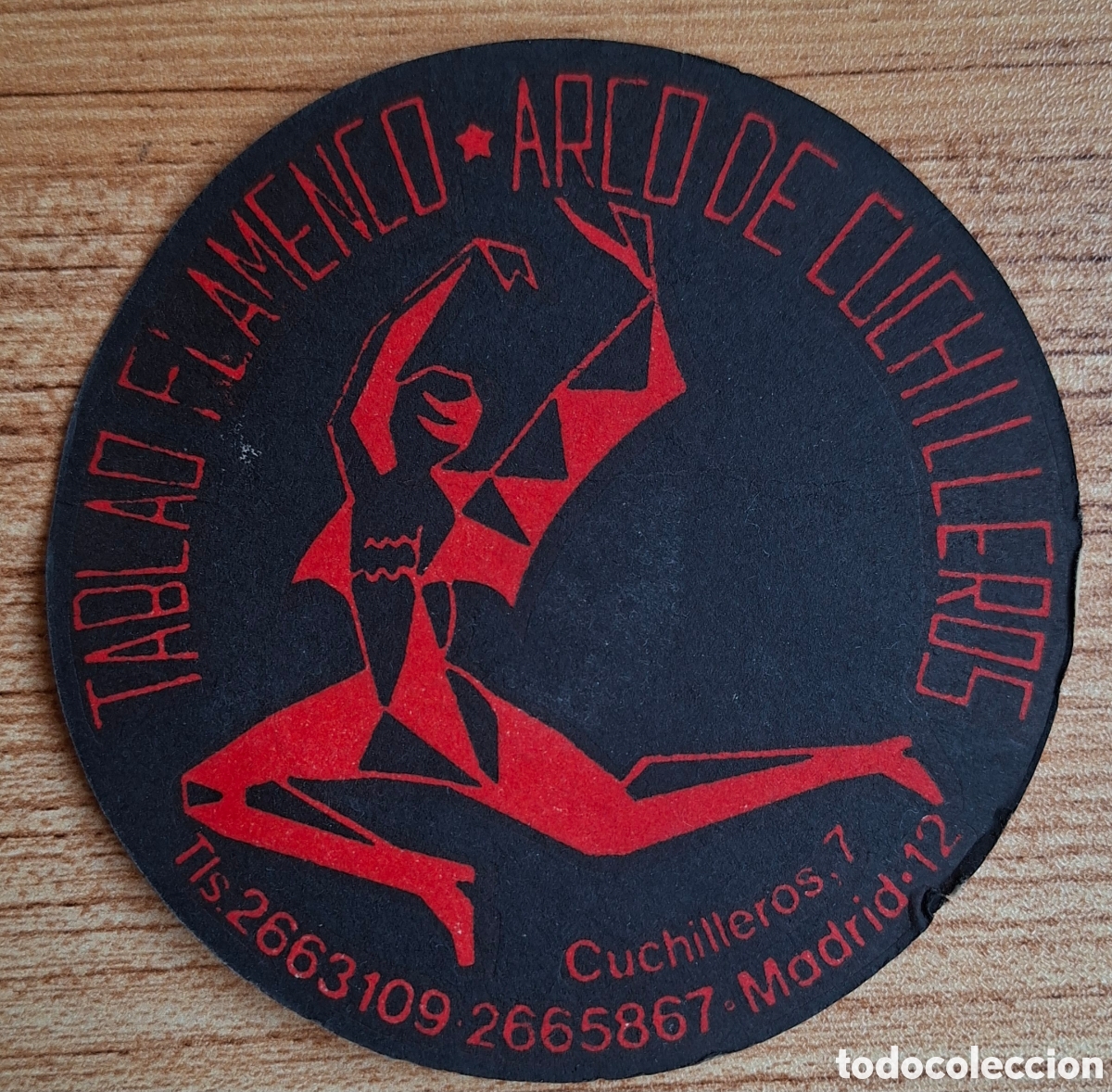 Otros art&iacute;culos de coleccionismo en papel: Posavasos Tablao Flamenco Arco de Cuchilleros - Madrid
