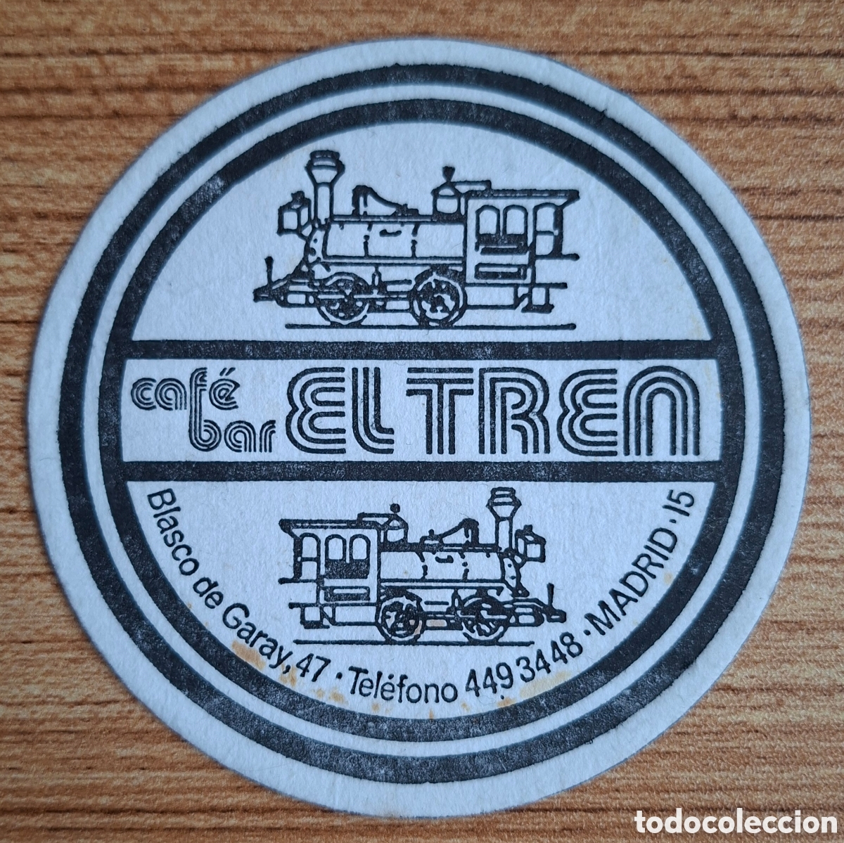 Otros art&iacute;culos de coleccionismo en papel: Posavasos Caf&eacute; bar El Tren - Madrid