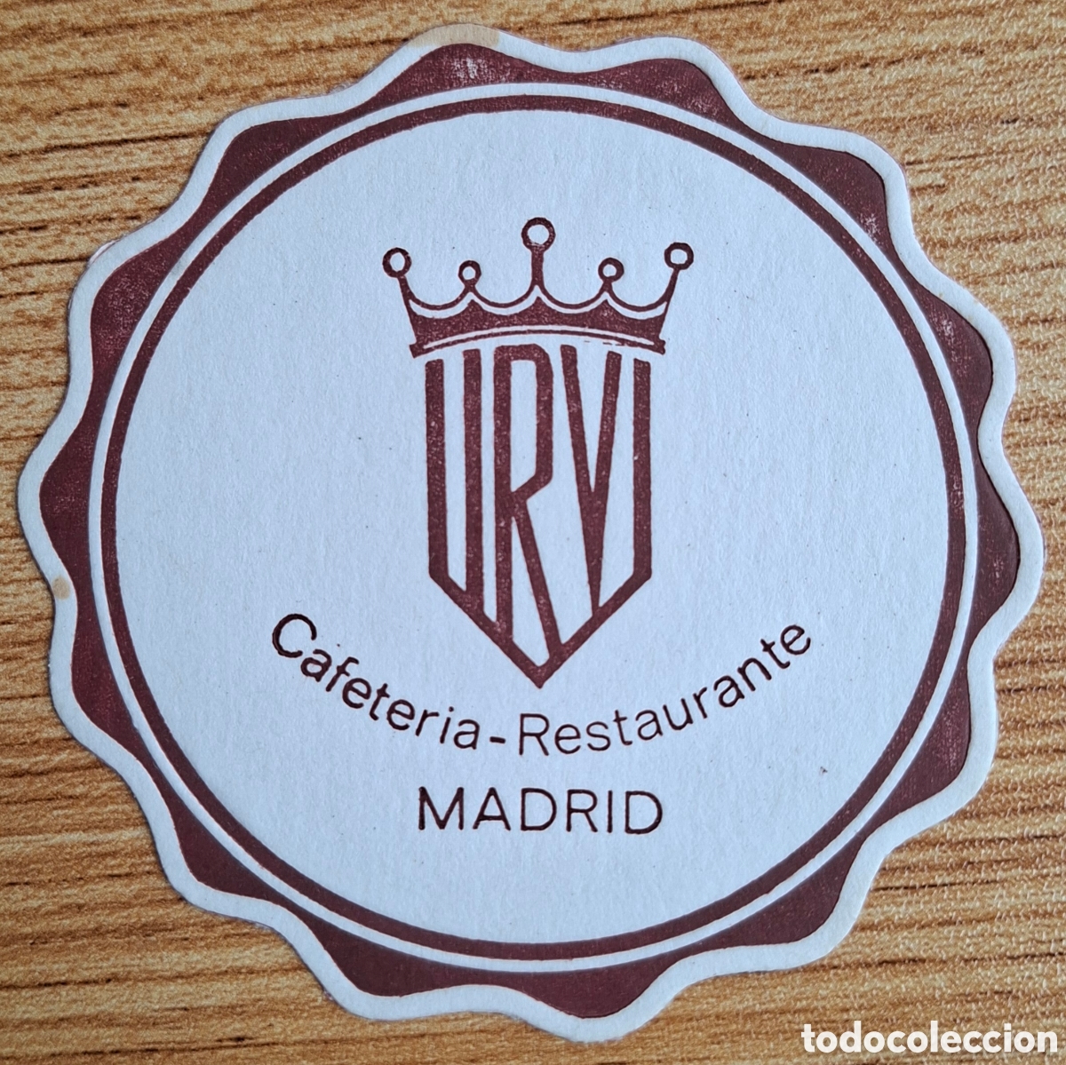 Otros art&iacute;culos de coleccionismo en papel: Posavasos Cafeter&iacute;a Restaurante Urvi - Madrid